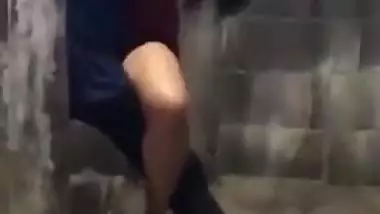 Outdoor quickie sex action has been caught on livecam