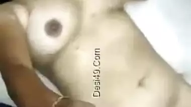 Lovely Indian babe takes selfie stick to film XXX video for her man