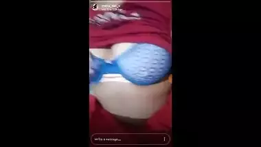 No way miss ! Sneha insta live strip to bra, Pressing boobs,Areola visible