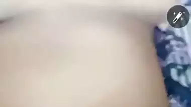 Big boobs wife sharing with husband friend on video call